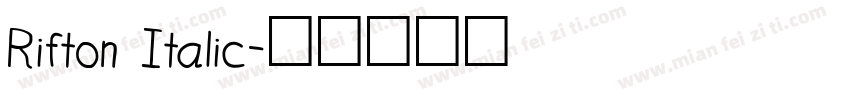 Rifton Italic字体转换